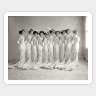 Elegant Evening Gowns, 1910. Vintage Photo Magnet